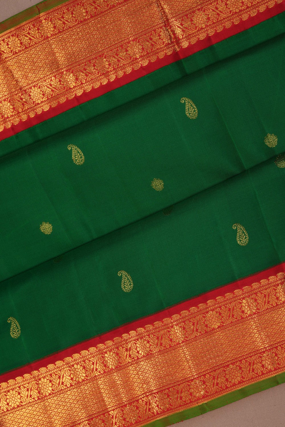 Image of Kanchipuram Silk Green Saree